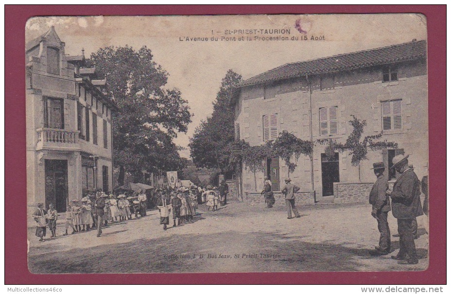 060918 - 87 ST PRIEST TAURION L'avenue Du Pont Et La Procession Du 15 Août - évènement Religieux Fête Animation - RARE - Saint Priest Taurion