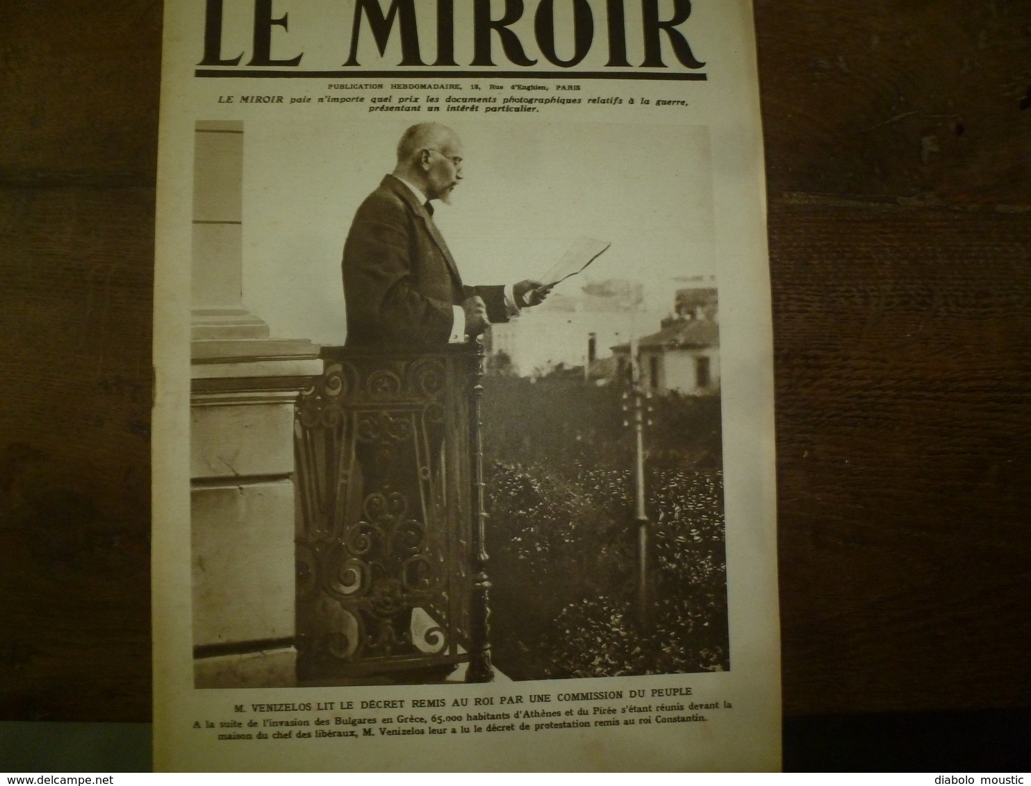 1916 LE MIROIR:Grecs à Salonique;Varna Bombardé;Canon De 400;L'aviateur W. Leefe Robinson Abat Un Zeppelin;Salamine;etc - Français