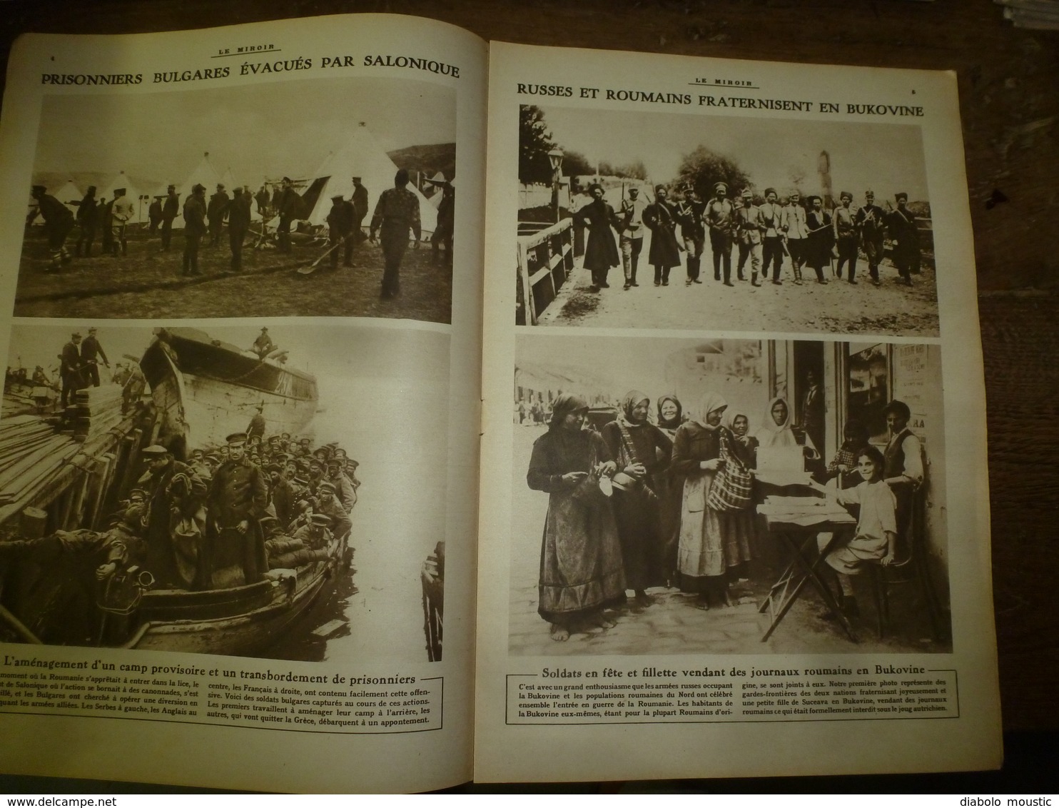 1916 LE MIROIR:Grecs à Salonique;Varna Bombardé;Canon De 400;L'aviateur W. Leefe Robinson Abat Un Zeppelin;Salamine;etc - Français