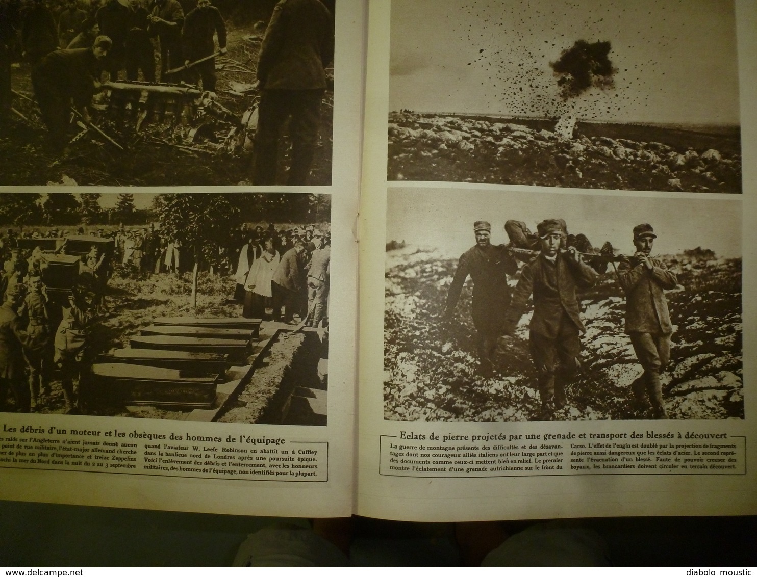 1916 LE MIROIR:Grecs à Salonique;Varna bombardé;Canon de 400;L'aviateur W. Leefe Robinson abat un Zeppelin;Salamine;etc