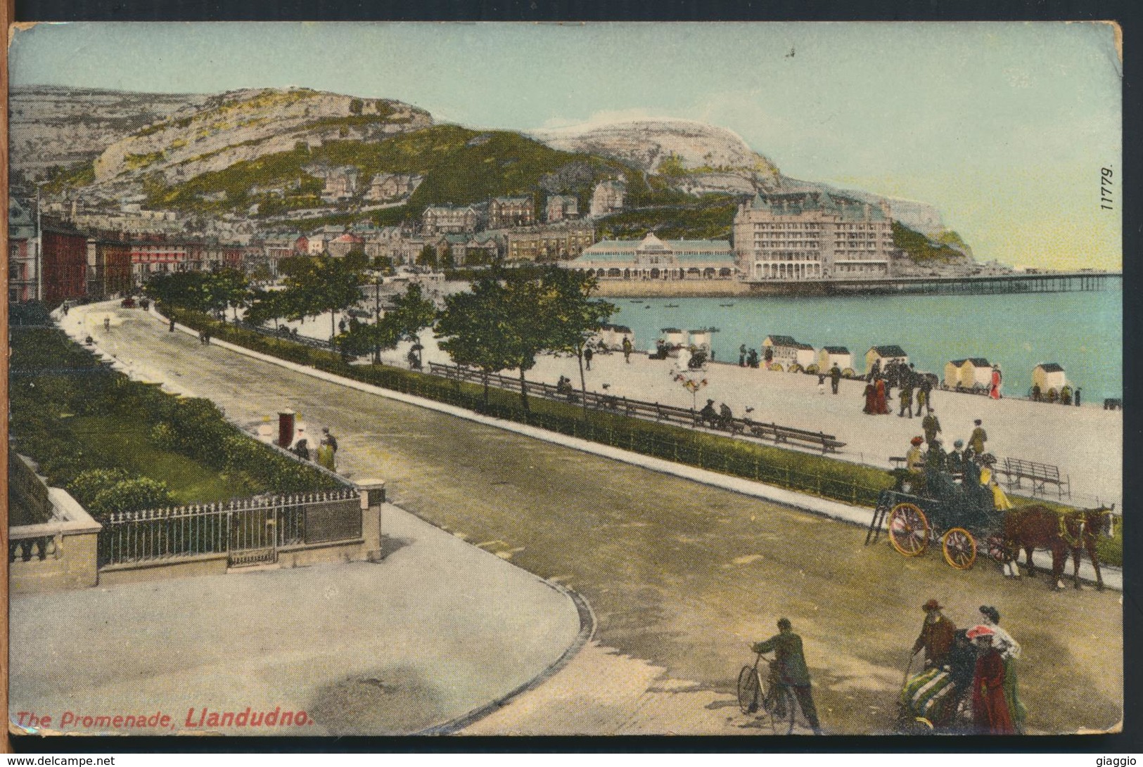 °°° 11951 - WALES - THE PROMENADE , LLANDUDNO - 1912 With Stamps °°° - Contea Sconosciuta