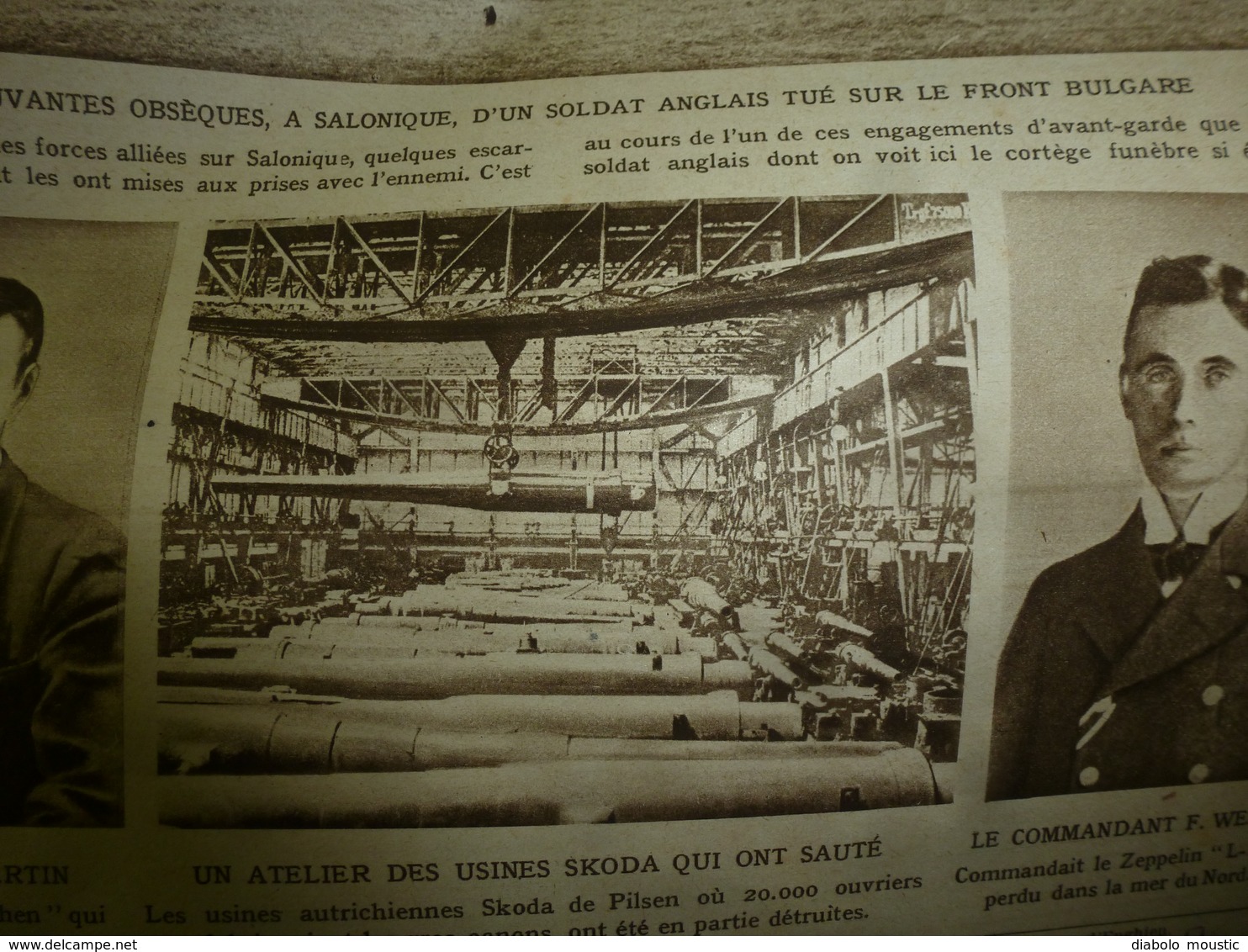 1916 LE MIROIR:Méharistes-canons;Ital-île Saseno Vallona;Naufrage Zeppelin L-19;King Stephen;Gare de Topsin;Cettigné;etc