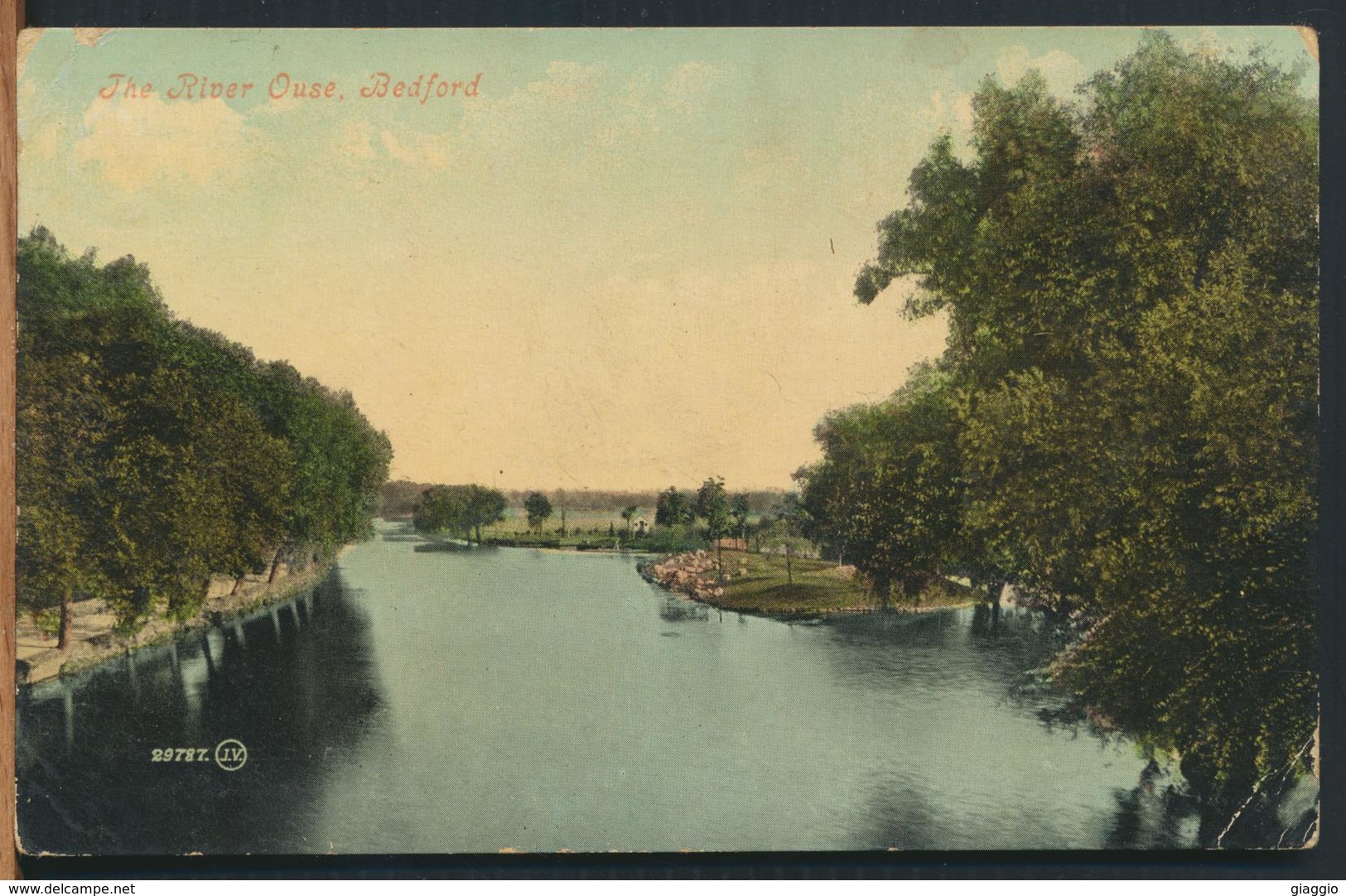 °°° 11954 - UK - THE RIVER OUSE , BEDFORD - 1908 With Stamps °°° - Bedford