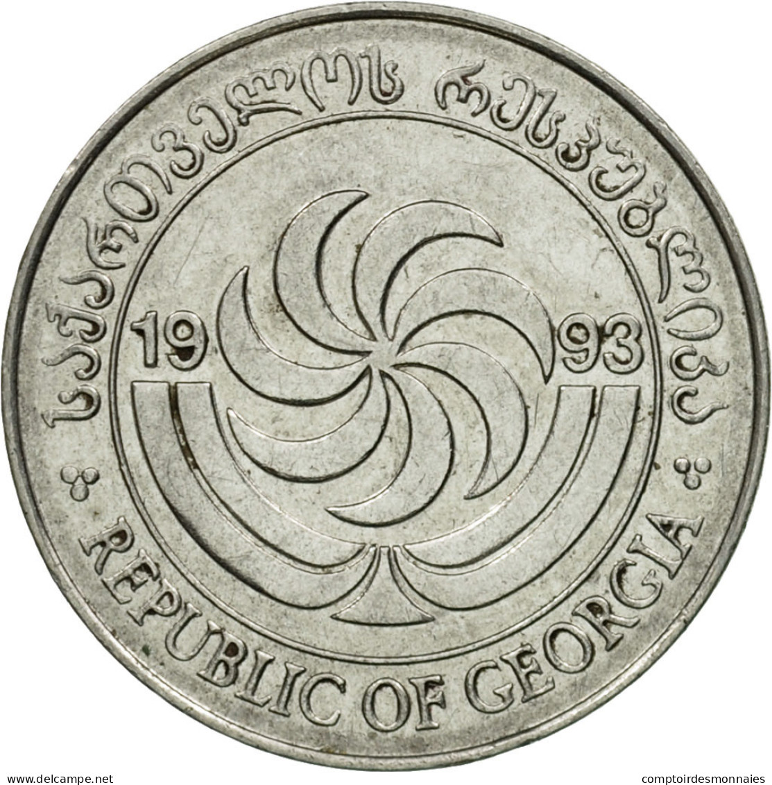 Monnaie, Géorgie, 5 Thetri, 1993, TTB, Stainless Steel, KM:78 - Georgia