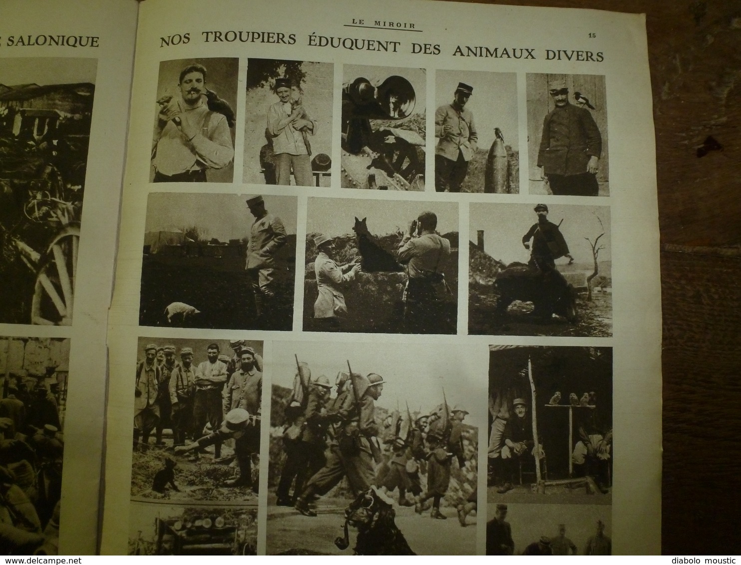 1916 LE MIROIR: Le chien-mascotte fume la pipe;Prisonniers Hameln;Ypres;Aviateurs Fr internés à Hospenthal,Andermat;etc