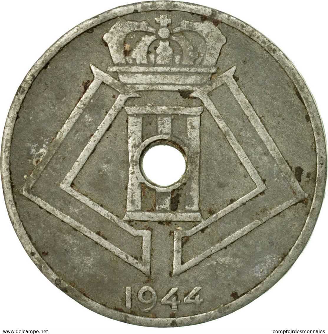 Monnaie, Belgique, 25 Centimes, 1944, TB+, Zinc, KM:132 - 25 Centimos