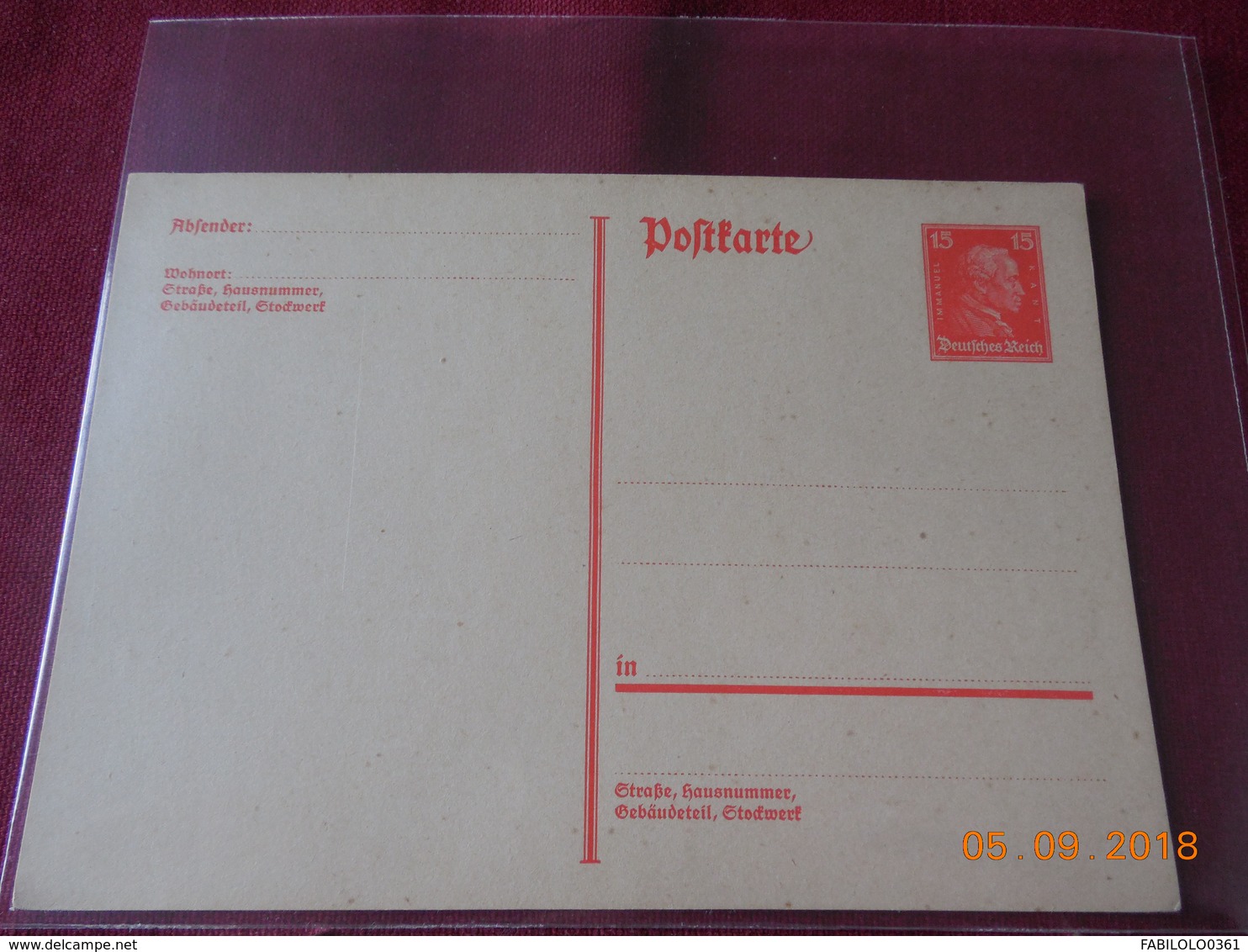 Carte Entier Postal D Allemagne - Briefe U. Dokumente