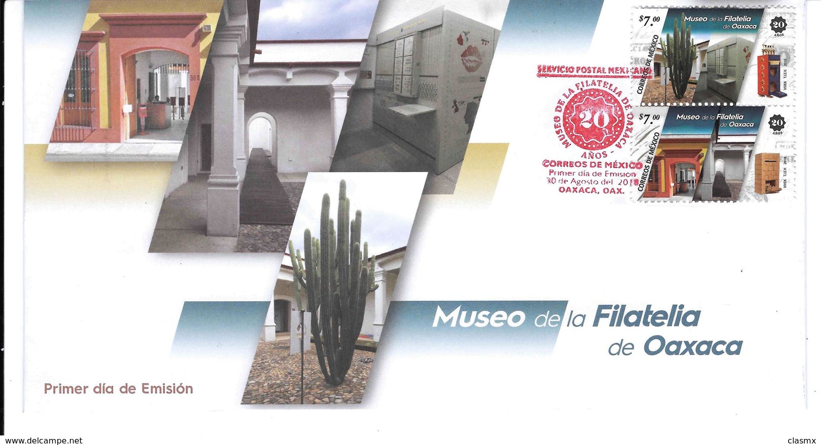 MEXICO 2018 PHILATELY MUSEUM FIRST DAY COVER CACTUS - Mexico