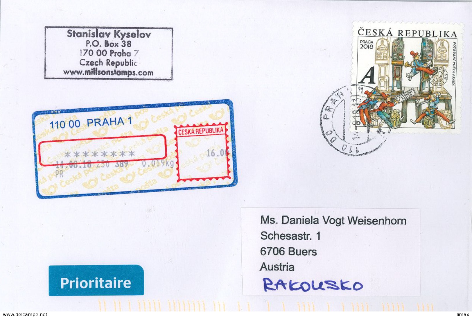 Prag Praha Einschreiben Potrubni - Storia Postale