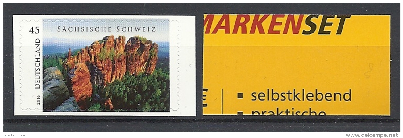 Deutschland / Germany / Allemagne 2016 3251 ** Selbstklbend Self-adhesive Sächsische Schweiz (02. 06. 2016) - Unused Stamps