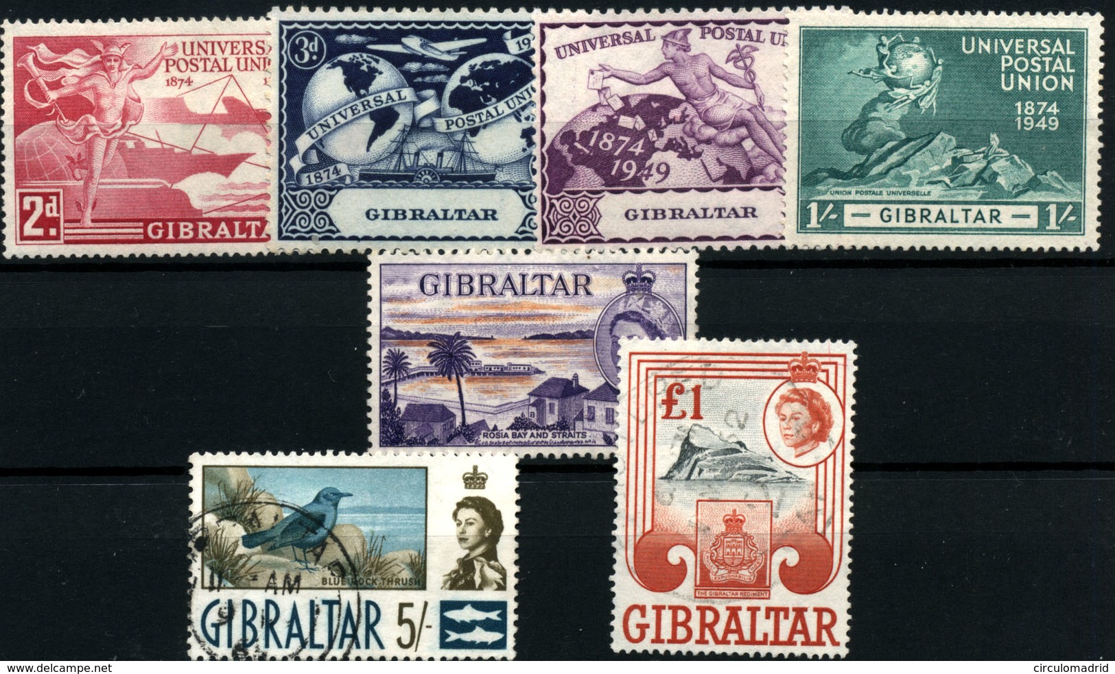 3680-Gibraltar Nº  121/4, 140, 156, 158 - Gibilterra