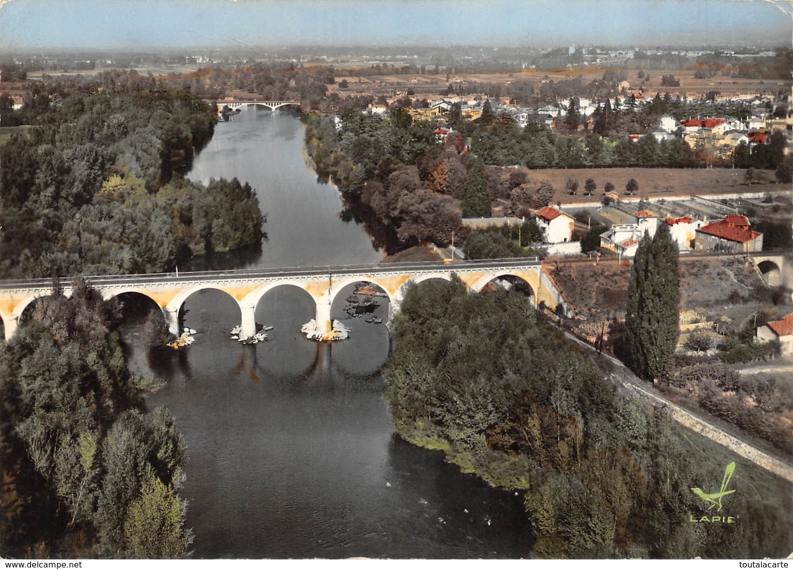 CPSM 42 ANDREZIEUX LE VIADUC ET LE PONT SUR LA LOIRE 1967   Grand Format 15 X 10,5 - Andrézieux-Bouthéon