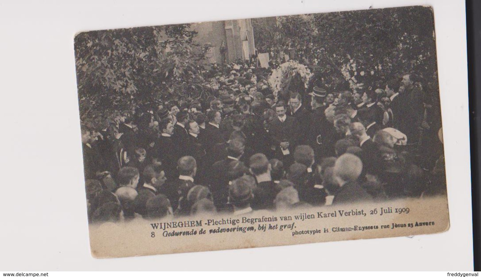 WIJNEGEM PLECHTIGE BEGRAFENIS VAN WIJLEN KAREL VERBIST 26/7/1909 - Wijnegem