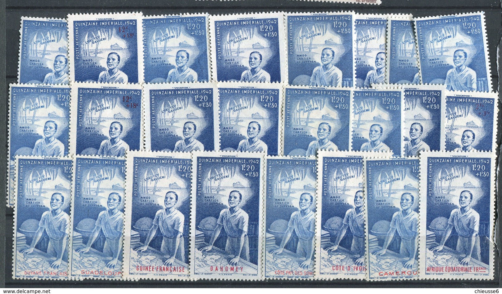 Quinzaine Impériale   Série 24 Timbres **,* - 1942 Protection De L'Enfance Indigène & Quinzaine Impériale (PEIQI)