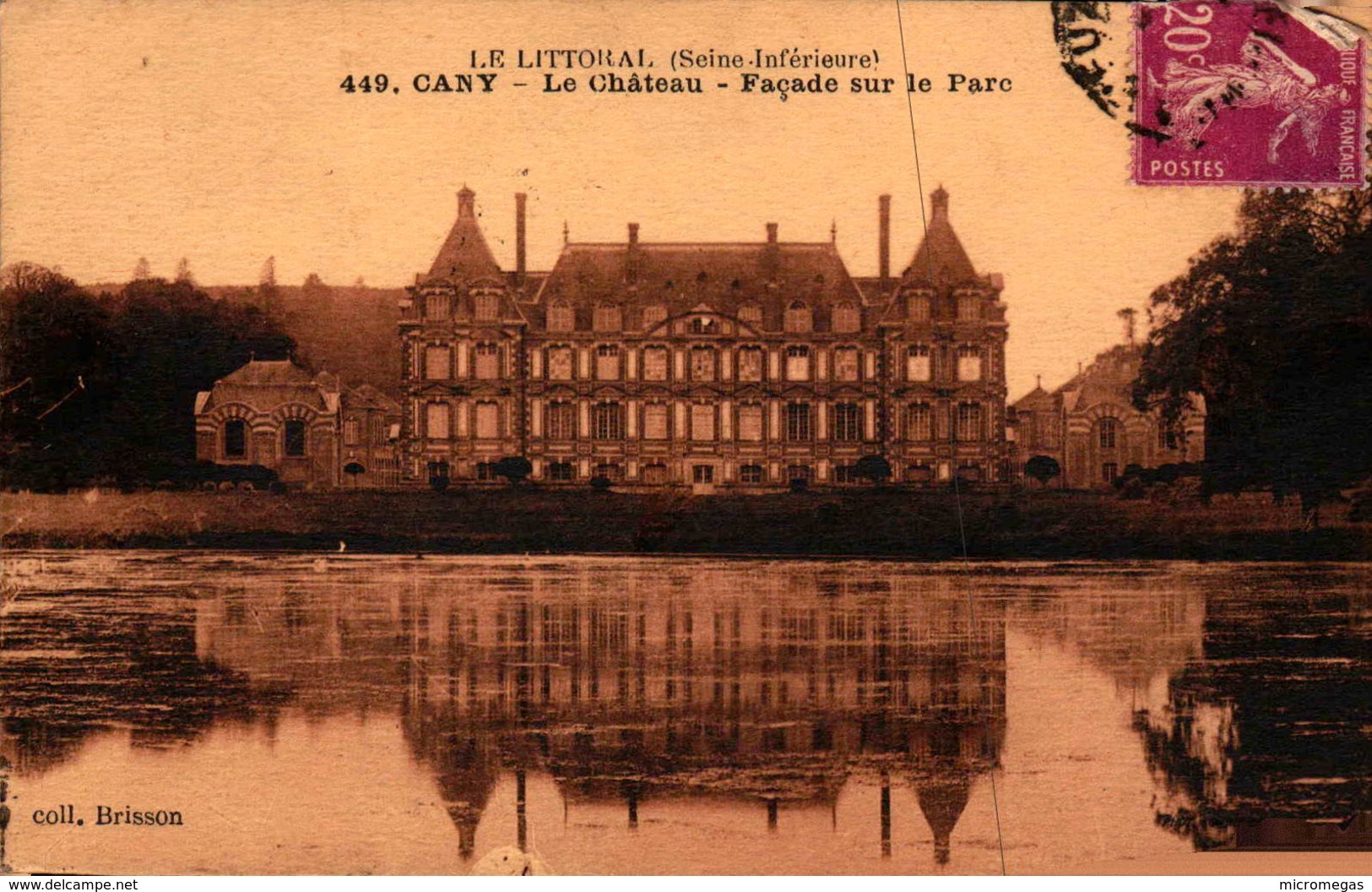 76 - CANY - Le Château - Façade Sur Le Parc - Cany Barville