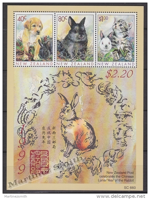 New Zealand - Nouvelle Zelande 1999 Yvert BF 127 Fauna - Domestic Animals - Miniature Sheet - MNH - Nuevos