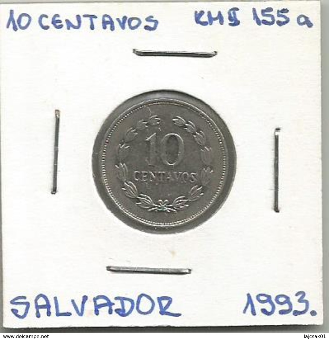 El Salvador 10 Centavos 1993. KM#155a - El Salvador