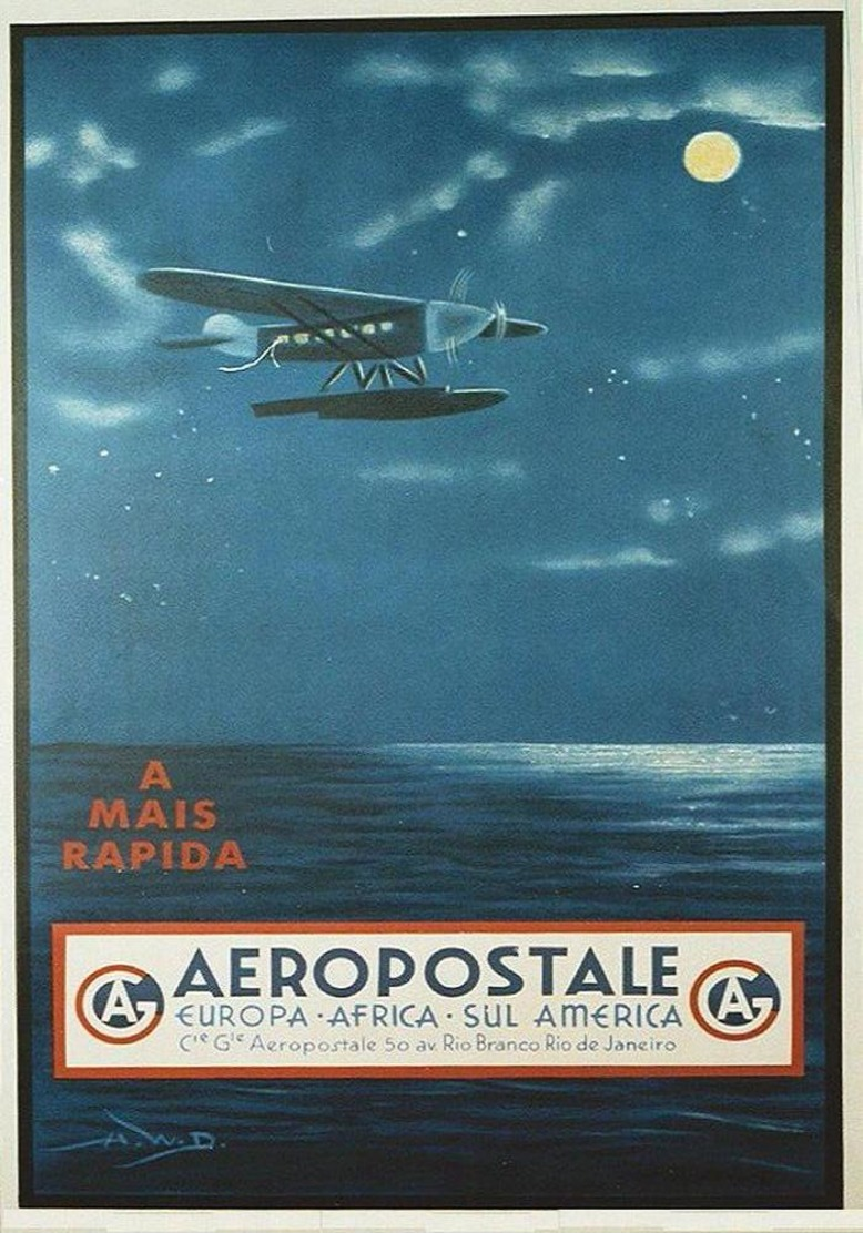 Brazil Aviation Postcard Aeropostale 1930 - Reproduction - Advertising