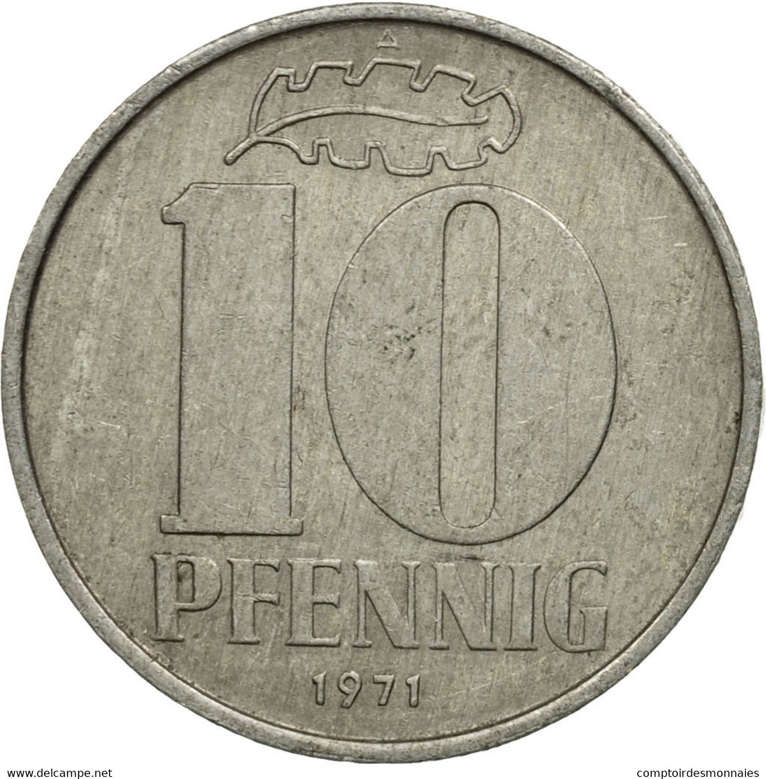 Monnaie, GERMAN-DEMOCRATIC REPUBLIC, 10 Pfennig, 1971, Berlin, TTB, Aluminium - 10 Pfennig