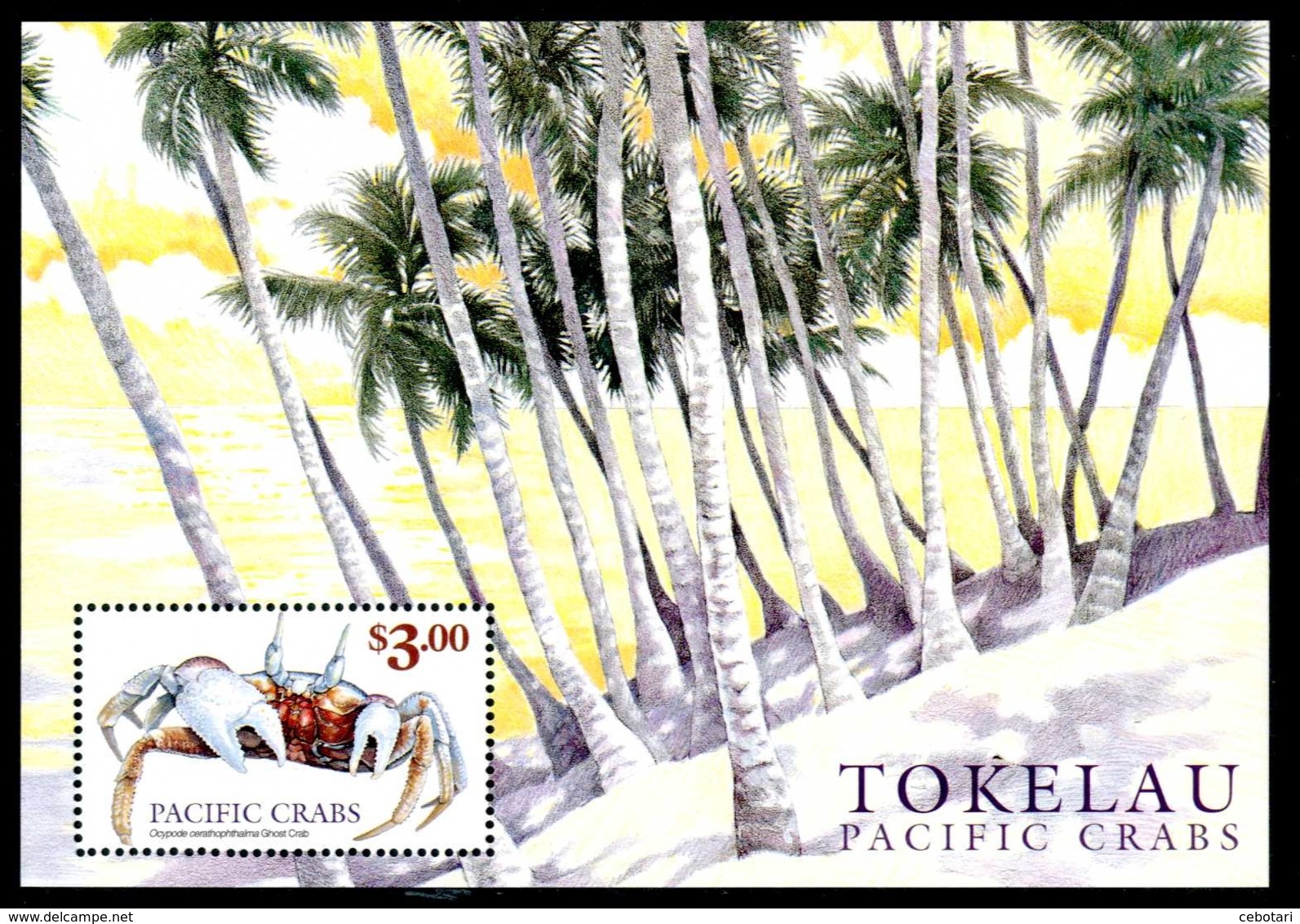 TOKELAU 1999** - Pacific Crabs - Block MNH, Come Da Scansione. - Crostacei