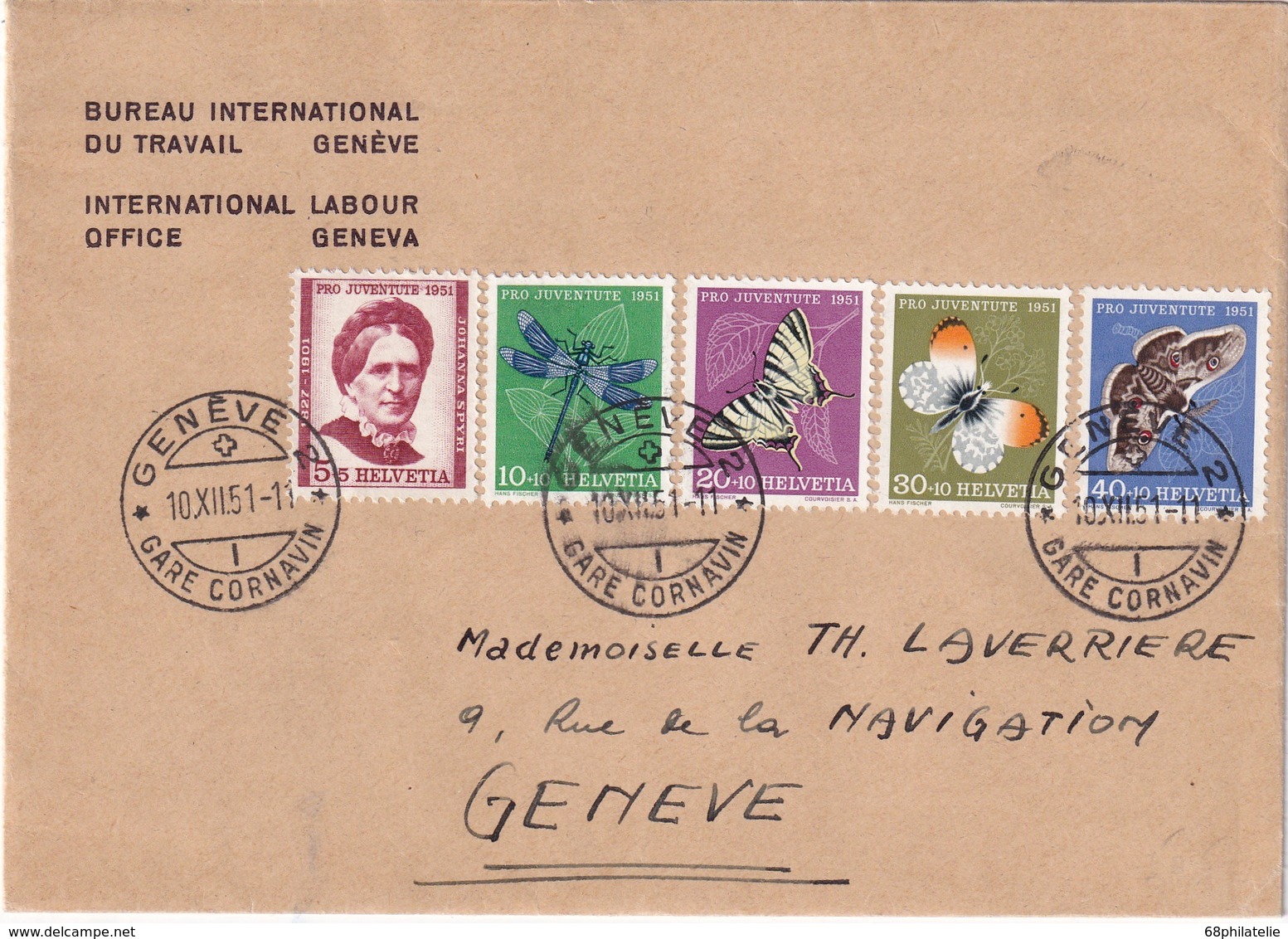 SUISSE 1951 LETTRE DE GENEVE - Lettres & Documents