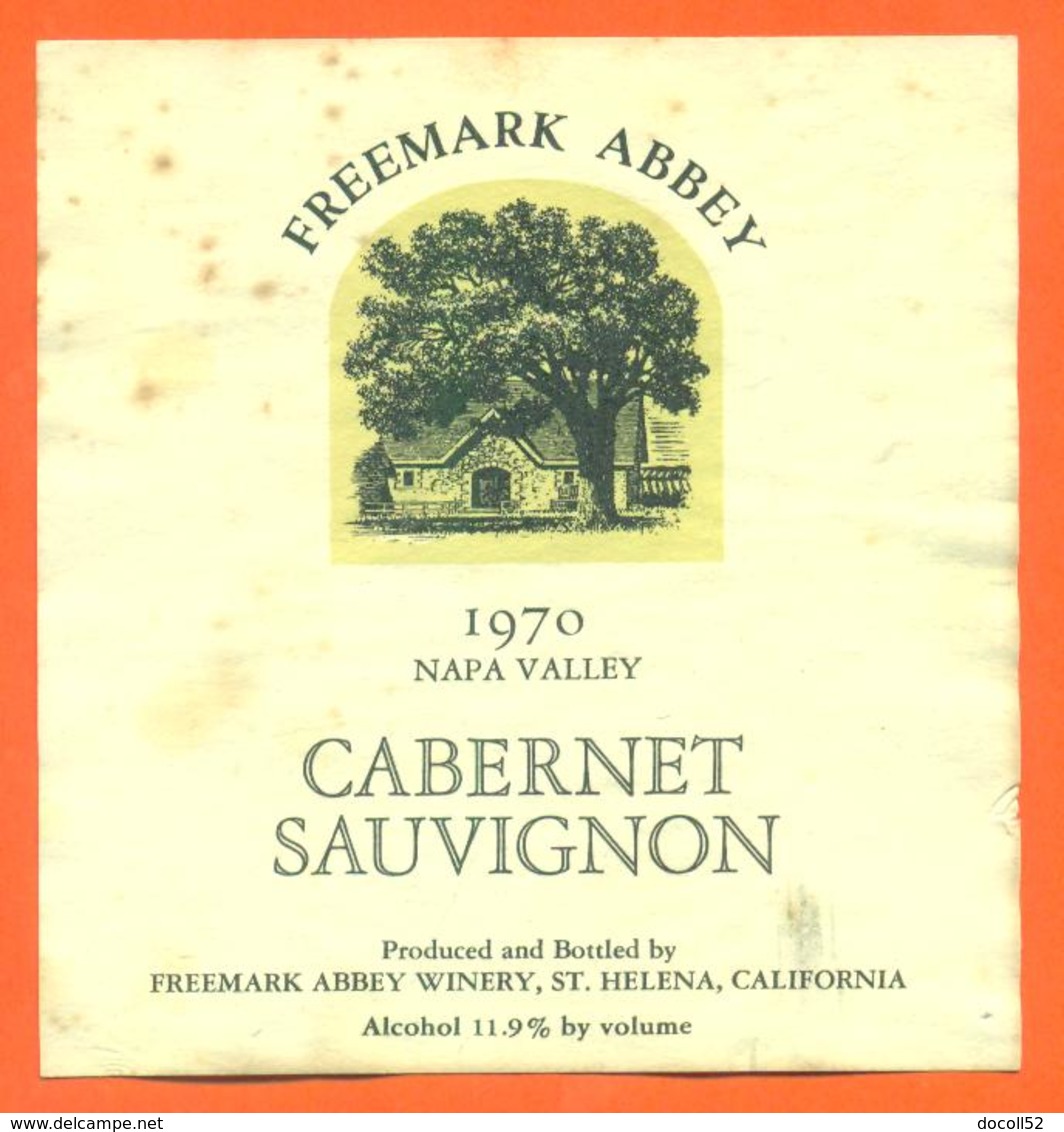 Etiquette Vin De Californie Wine Cabernet Sauvignon 1970 Napa Valley California - Autres & Non Classés