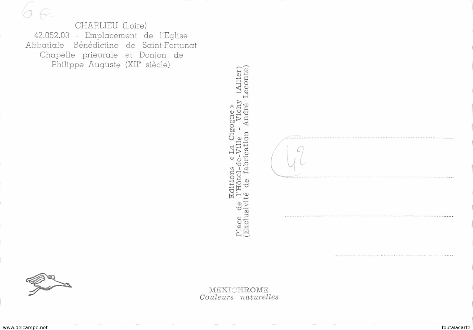 CPSM 42 CHARLIEU EMPLACEMENT DE L EGLISE     Grand Format 15 X 10,5 - Charlieu