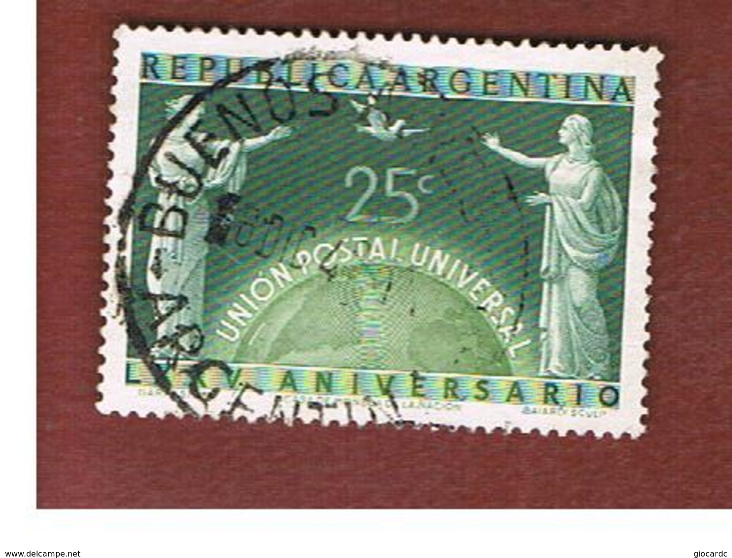 ARGENTINA - SG 812 - 1949 U.P.U. 75^ ANNIVERS.     - USED ° - Usati