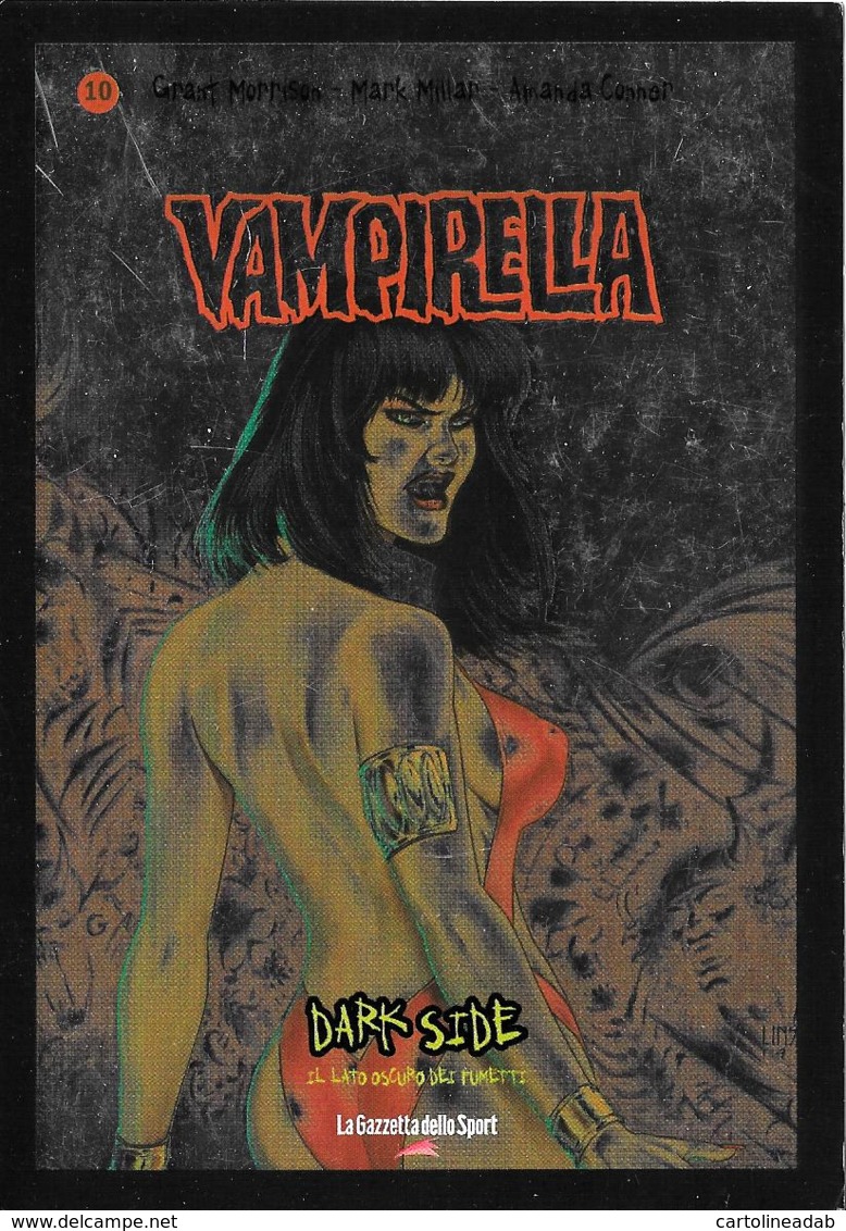 [MD2205] CPM - VAMPIRELLA SFONDO ARGENTATO - DARK SIDE - PROMOCARD N° 6549 - NV - Fumetti