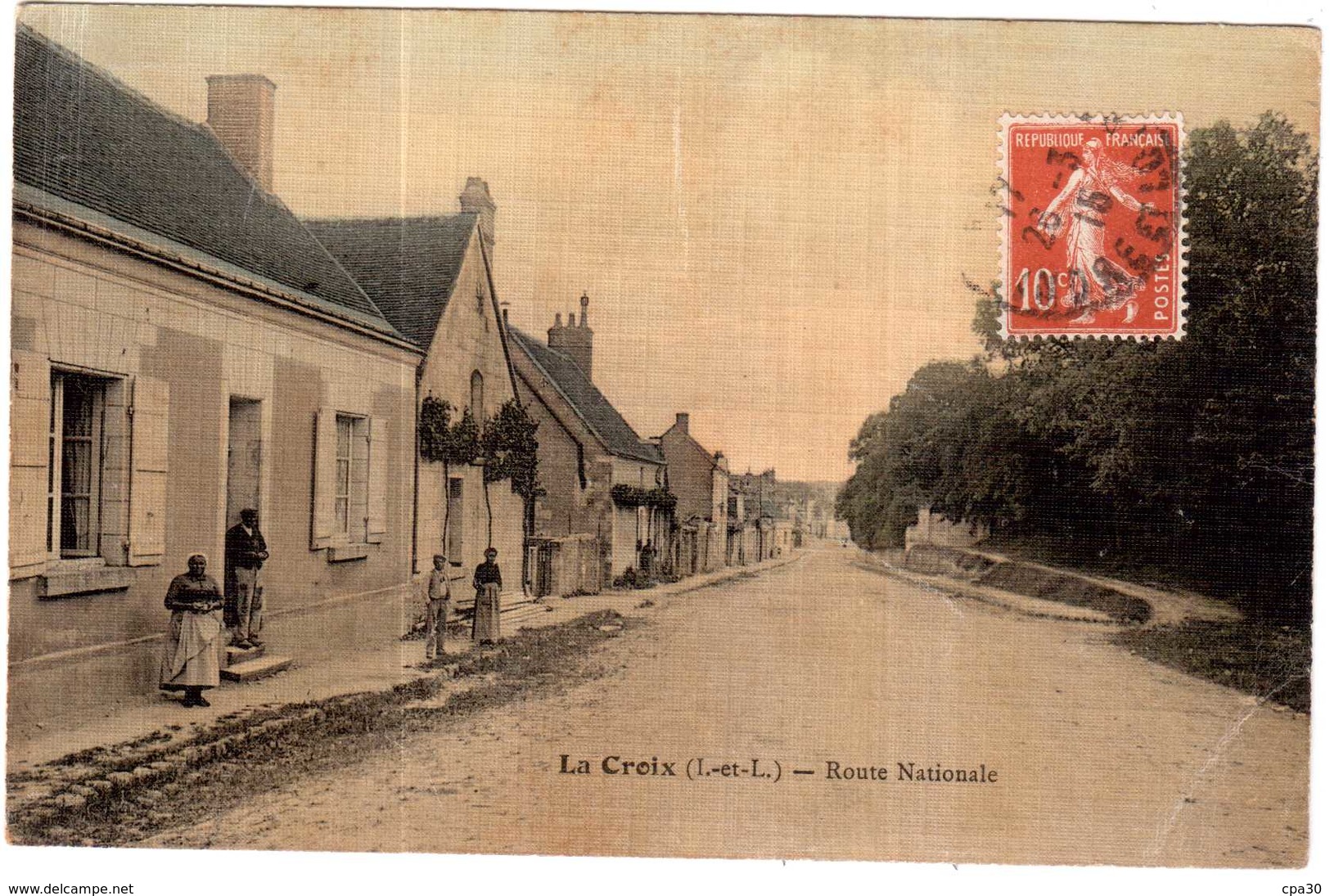 CPA INDRE-et-LOIRE.LA CROIX.ROUTE NATIONALE - Autres & Non Classés