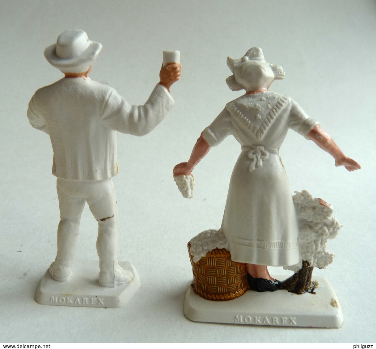 FIGURINE PUBLICITAIRE MOKAREX - PROVINCES DE FRANCE -  2 FIGURINES COUPLE ANGEVIN Anjou - Other & Unclassified