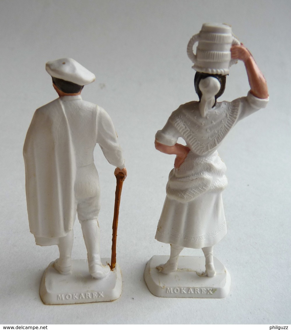 FIGURINE PUBLICITAIRE MOKAREX - PROVINCES DE FRANCE -  2 FIGURINES COUPLE BEARNAIS Béarne - Other & Unclassified