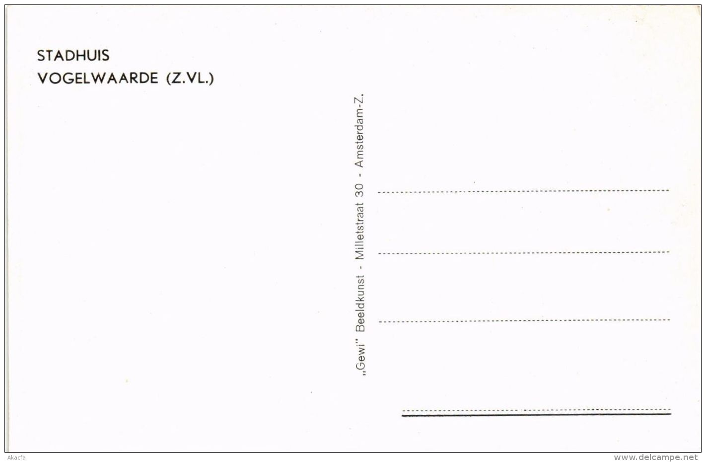 CPA Vogelwaarde Stadhuis NETHERLANDS (728946) - Andere & Zonder Classificatie