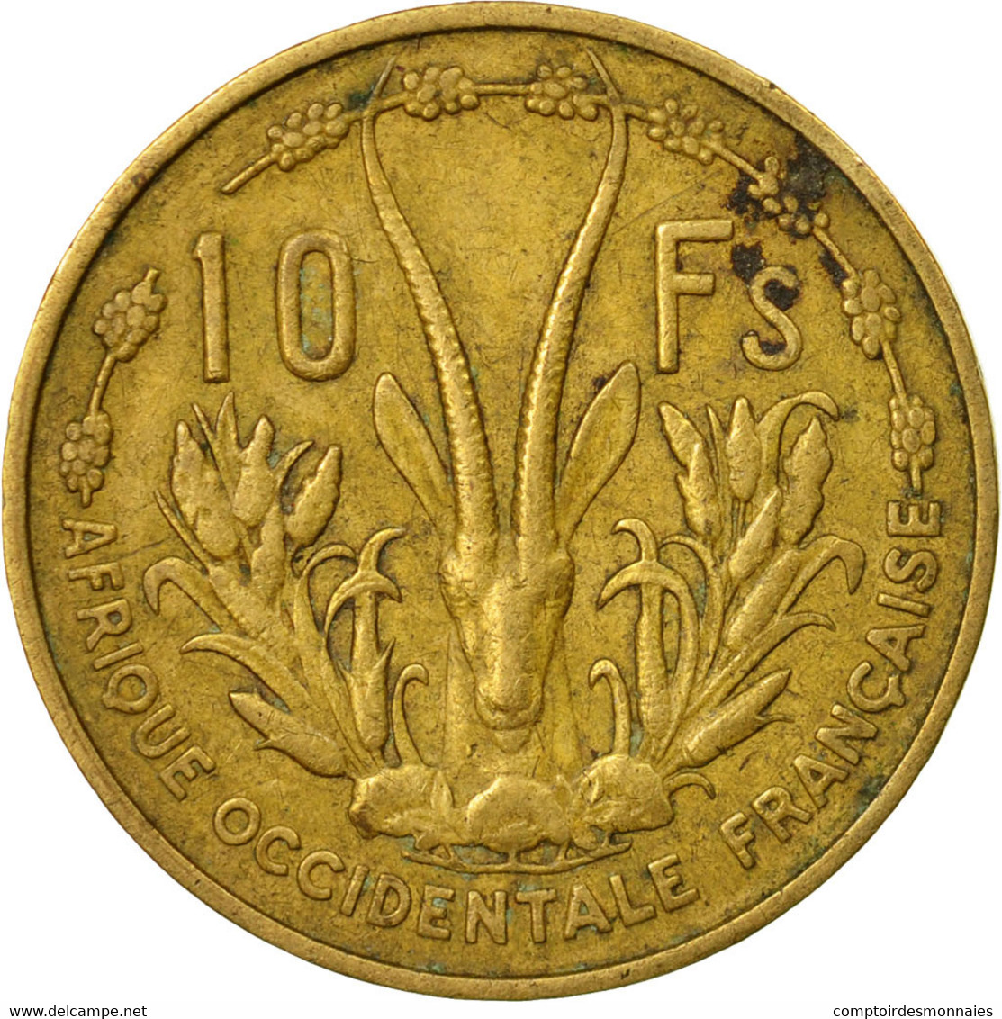 Monnaie, French West Africa, 10 Francs, 1956, Paris, TB, Aluminum-Bronze, KM:6 - Ivory Coast