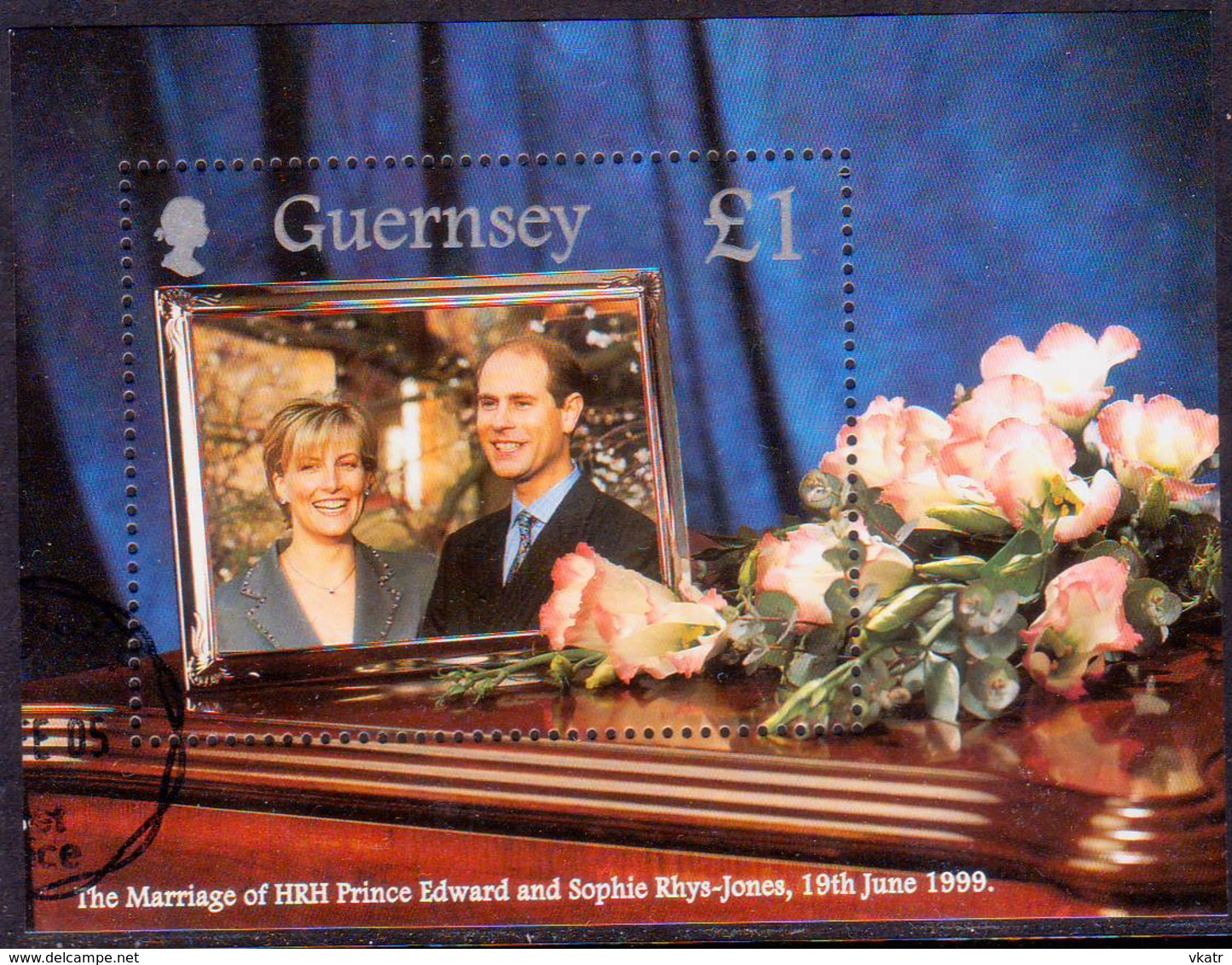 GUERNSEY 1999 SG MS837 M/s Used Royal Wedding - Guernsey