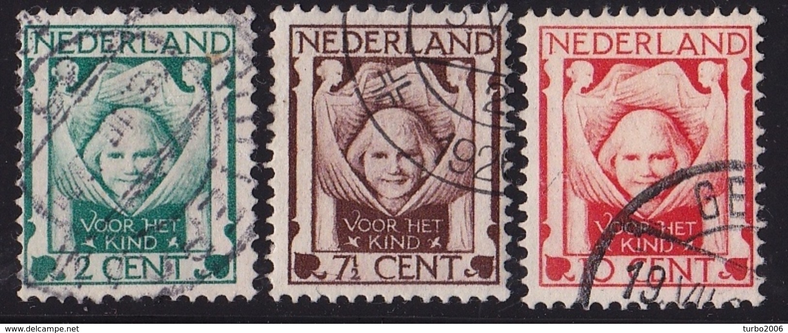 1924 Kinderzegels Gestempelde Serie NVPH 141 / 143 - Oblitérés