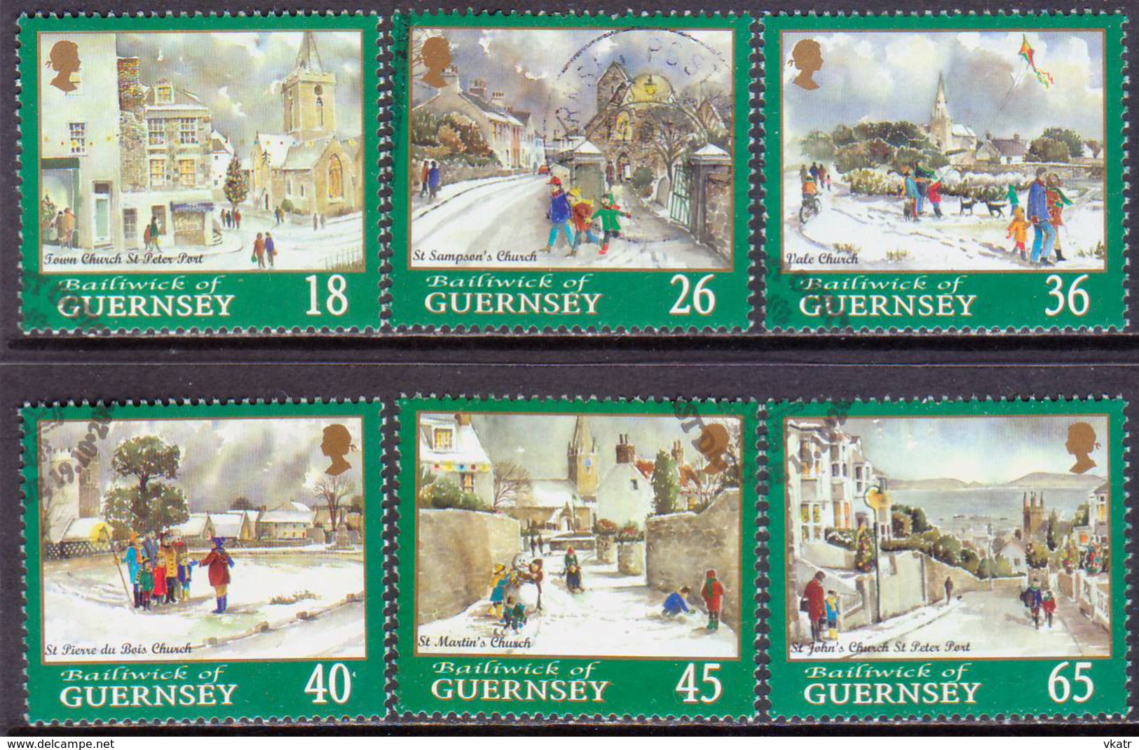GUERNSEY 2000 SG 877-82 Compl.set Used Christmas - Guernsey