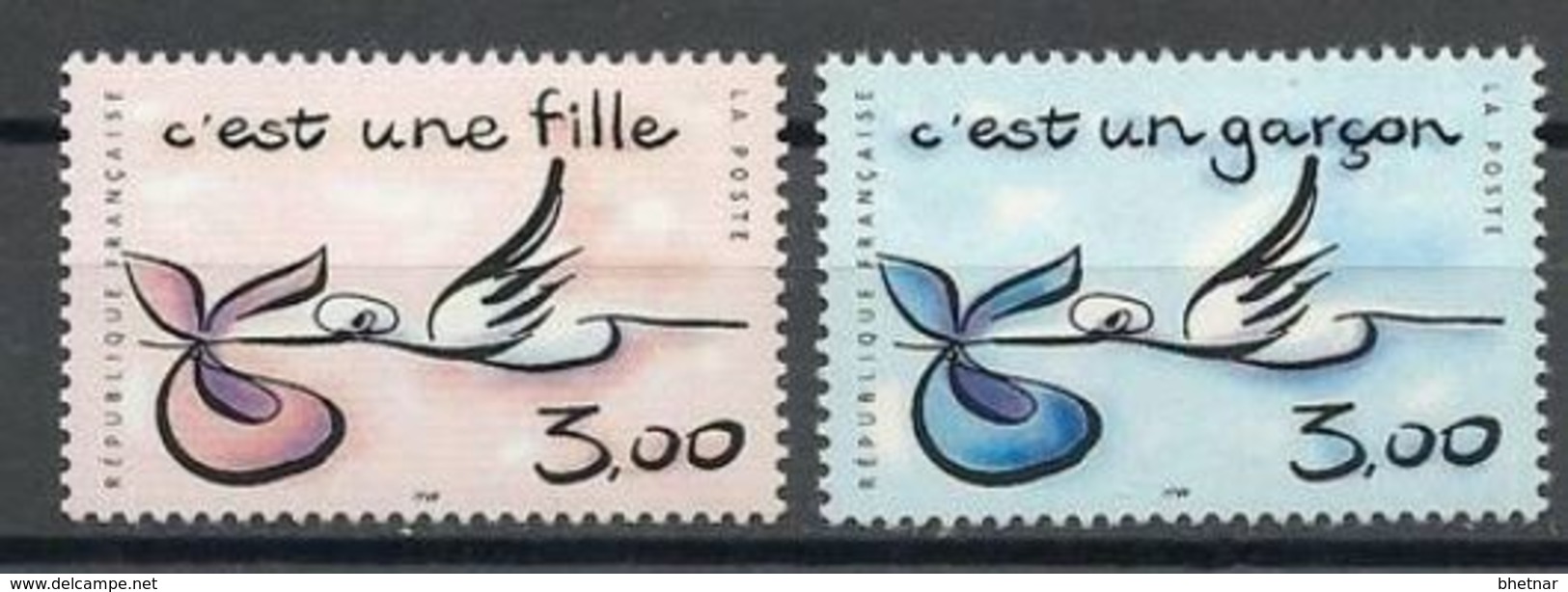 FR YT 3231 & 3232 " Timbre Naissance " 1999 Neuf** - Unused Stamps