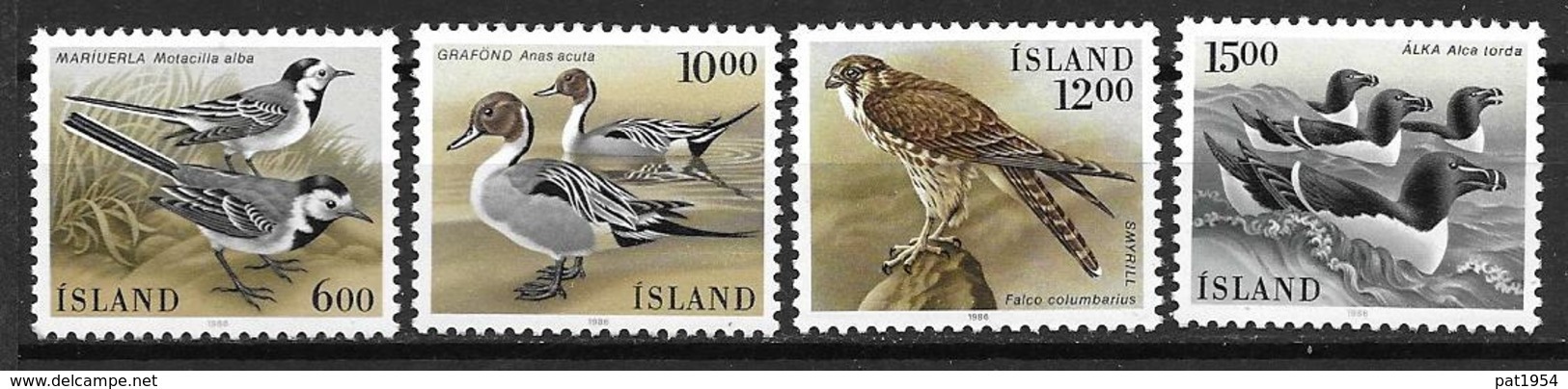 Islande 1986 N° 597/600 Neufs Oiseaux - Nuovi