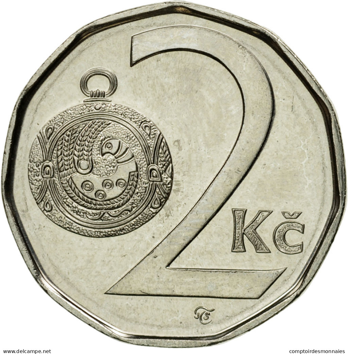 Monnaie, République Tchèque, 2 Koruny, 2002, SUP, Nickel Plated Steel, KM:9 - Tchéquie