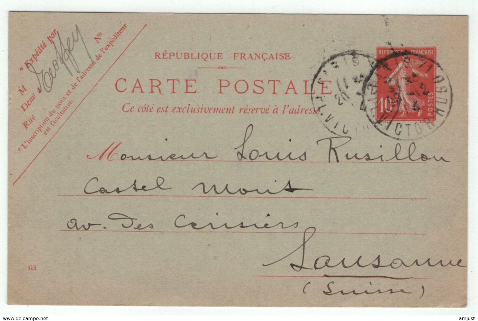 France // Entier Postaux // Entier Postal, Carte Type Semeuse - Standard Postcards & Stamped On Demand (before 1995)