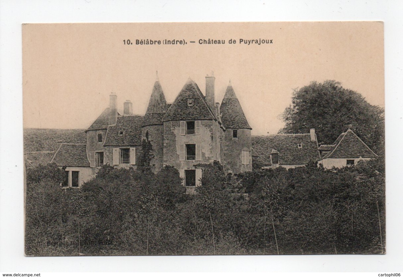 - CPA BELABRE (36) - Château De Puyrajoux - N° 10 - - Autres & Non Classés