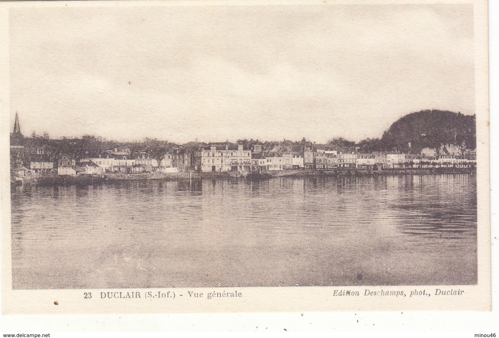 DUCLAIR : LA VUE SUR LA VILLE PRISE DE LA SEINE.N.CIRCULEE.T.T.B.ETAT.PETIT PRIX.COMPAREZ!!! - Duclair