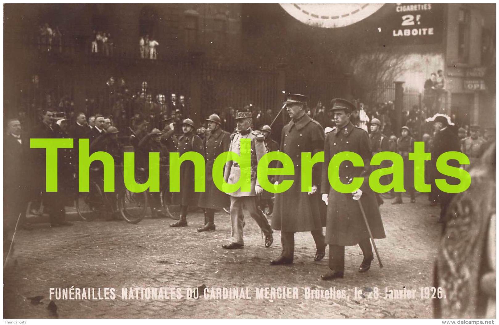 CPA CARTE DE PHOTO FUNERAILLES DU CARDINAL MERCIER 8 JANVIER 1926 - Berühmte Personen