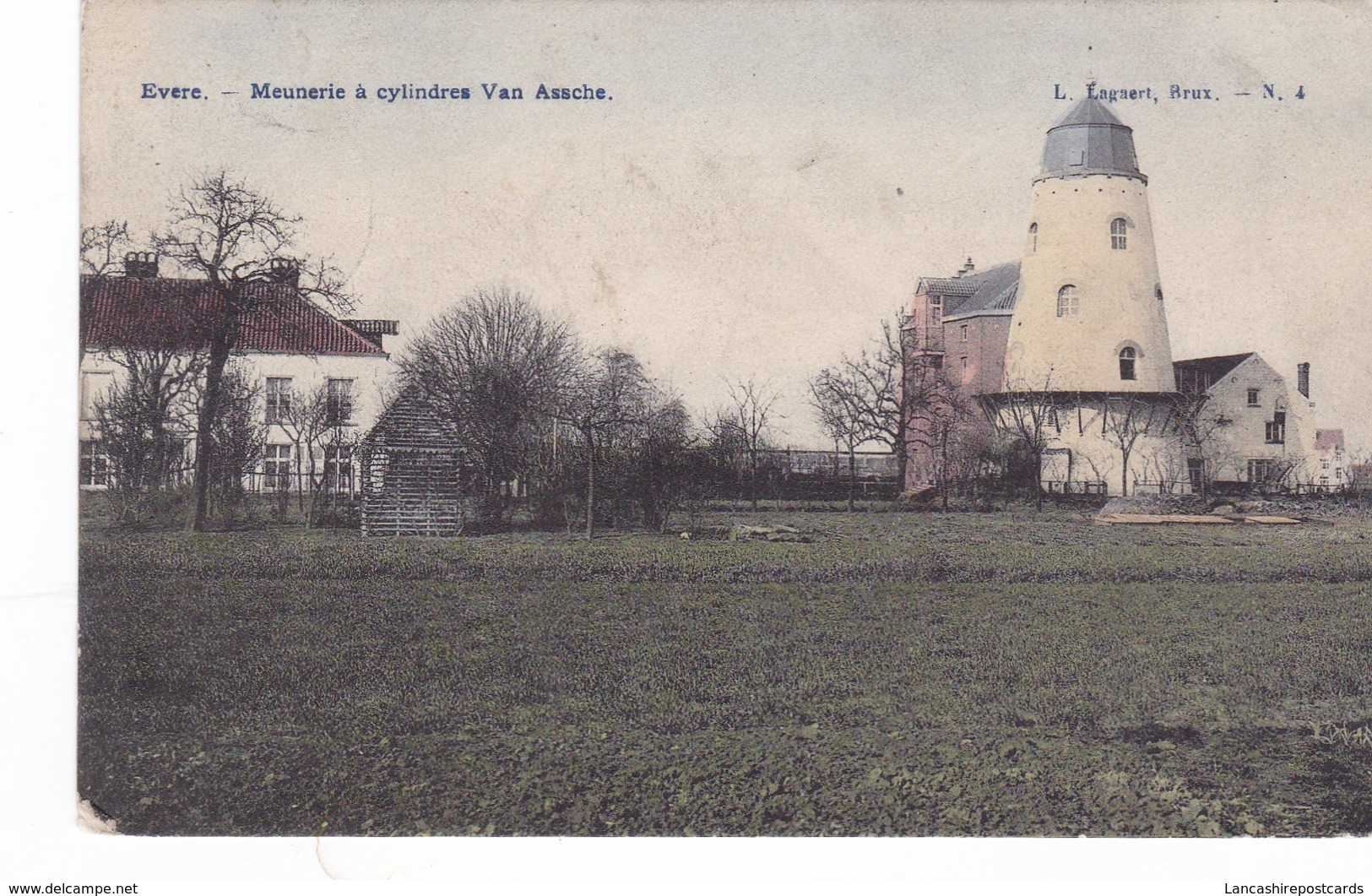 Postcard Evere Meunerie A Cylindres Van Assche PU 1907 My Ref  B12493 - Evere