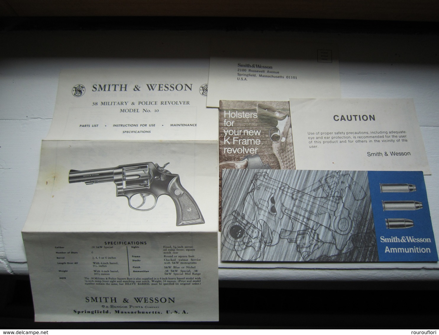 Lot Documents Anciens Notice Revolver Smith Wesson - Non Classés