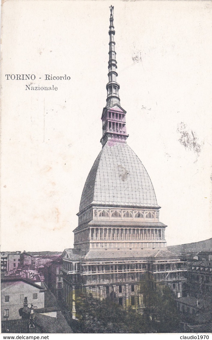 CARTOLINA - POSTCARD - TORINO - RICORDO NAZIONALE - Mole Antonelliana