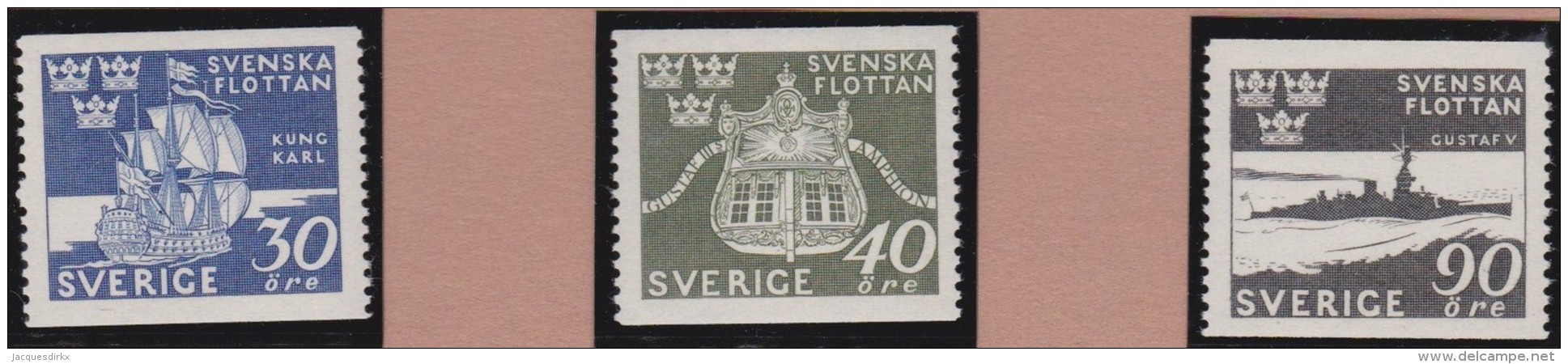 Sweden    .      Facit   .     353/357  +  BB  ( 2 Scans )     .       **   .    MNH    .   /   .  Postfris - Ongebruikt