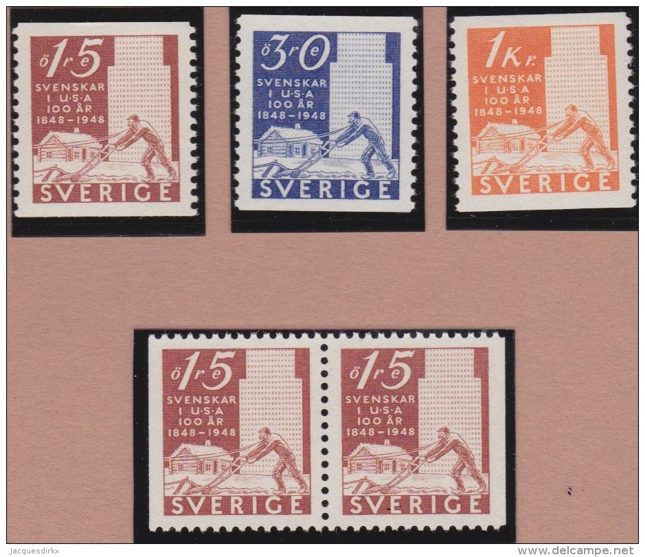 Sweden    .      Facit   .     379/381   +   BB       .       **   .    MNH    .   /   .  Postfris - Ongebruikt