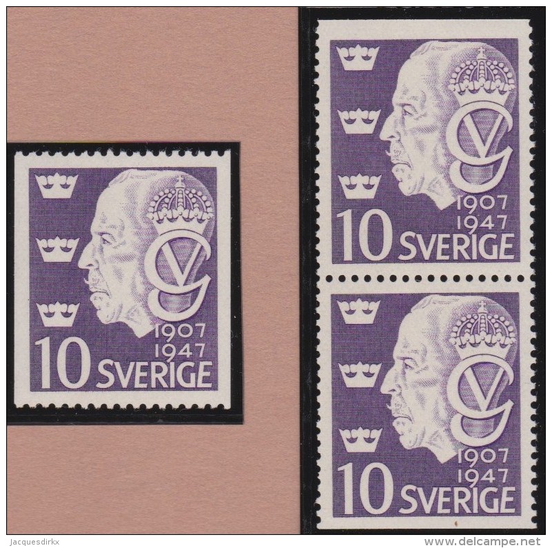 Sweden    .      Facit   .     376/378   +   BB    ( 2 Scans )   .       **   .    MNH    .   /   .  Postfris - Ongebruikt